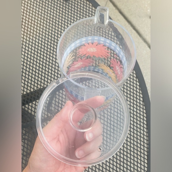 Vintage Signed 1993 AMC Acrylic Floral Pitcher/8 Two Sizes Tumblers Set READ - Picture 11 of 11